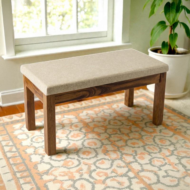 Fexon Sheesham Wooden Bench - Beige