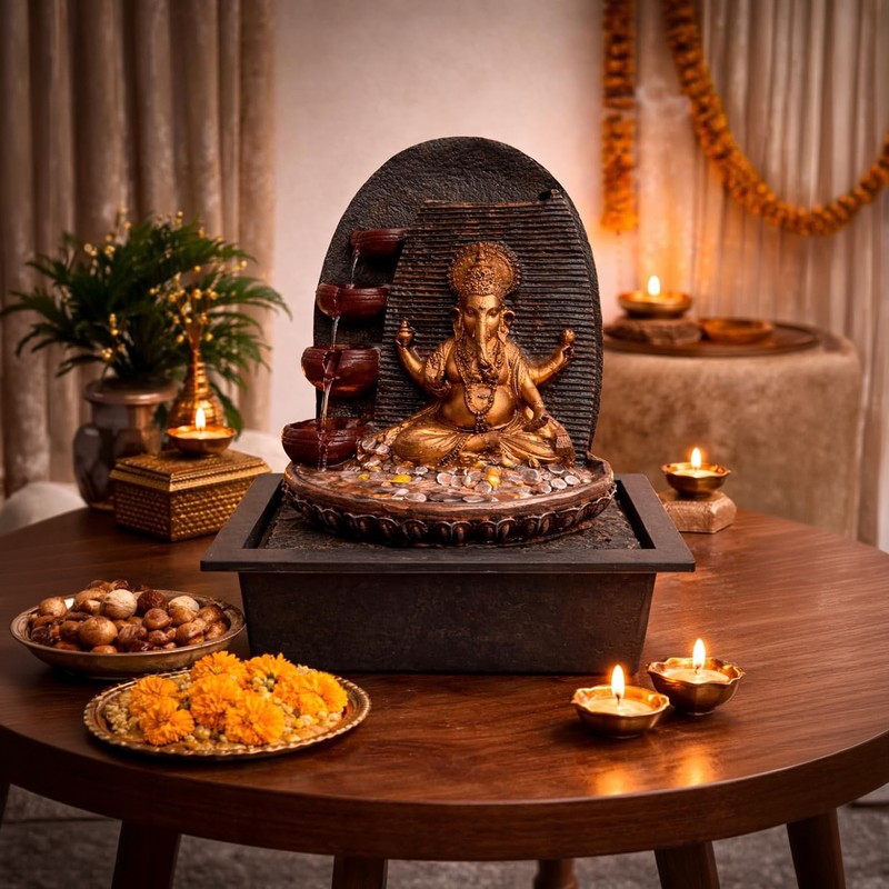 GraniteFlow Ganesha LED Fountain