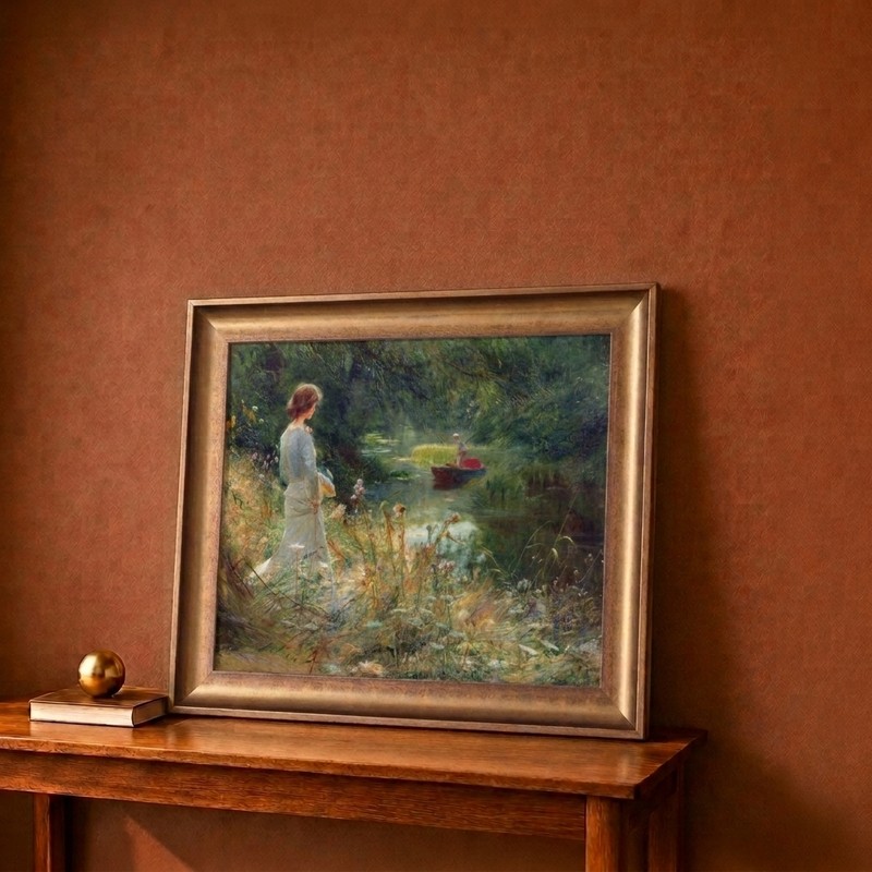 Lakeside Serenity Canvas Wall Painting