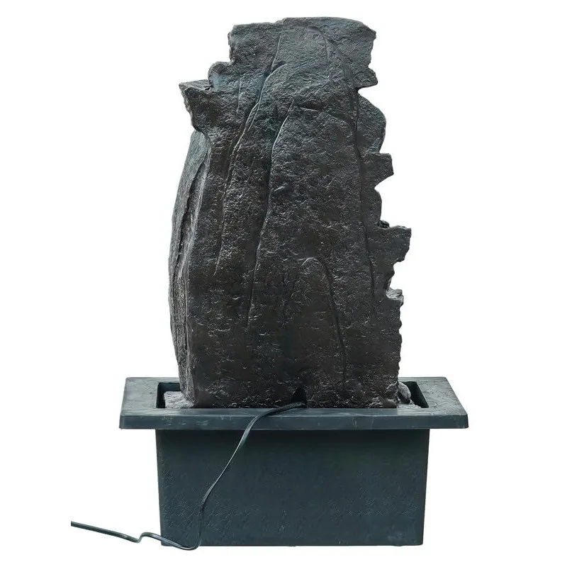 Rear view of the fountain with power cord visible