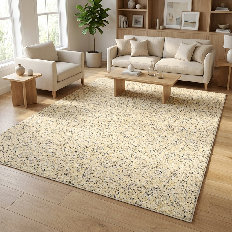 Cosmos Soft Touch Anti Skid Carpet - Ivory - 3 x 5 ft
