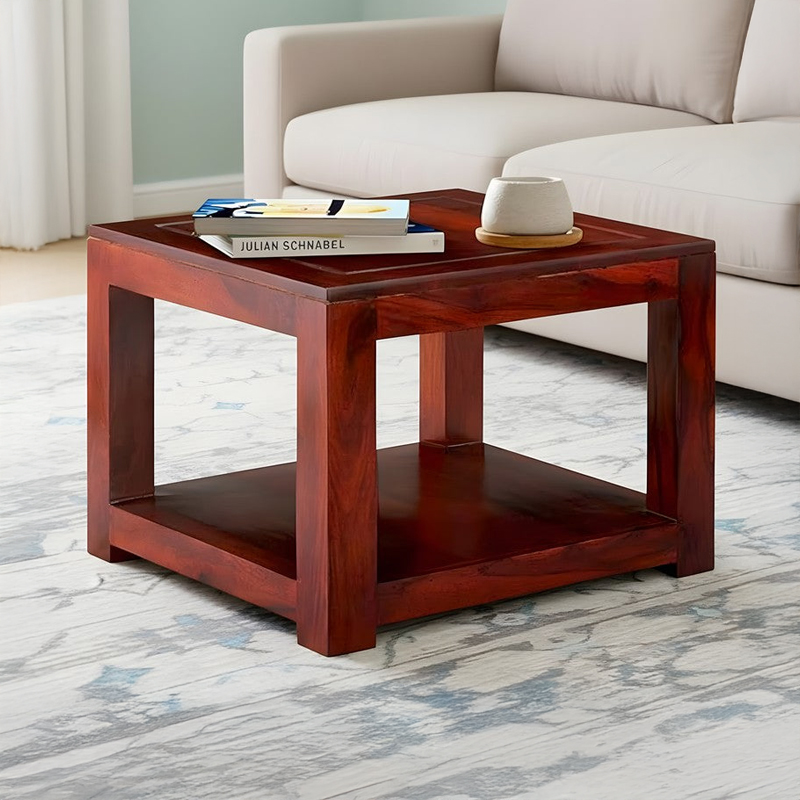 Frixon Sheesham Wooden Center Table - Deep Brown