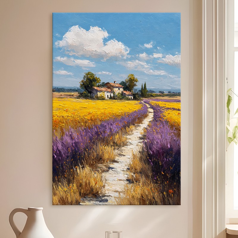 Provence Trail Gallery Wrapped Canvas Wall Painting
