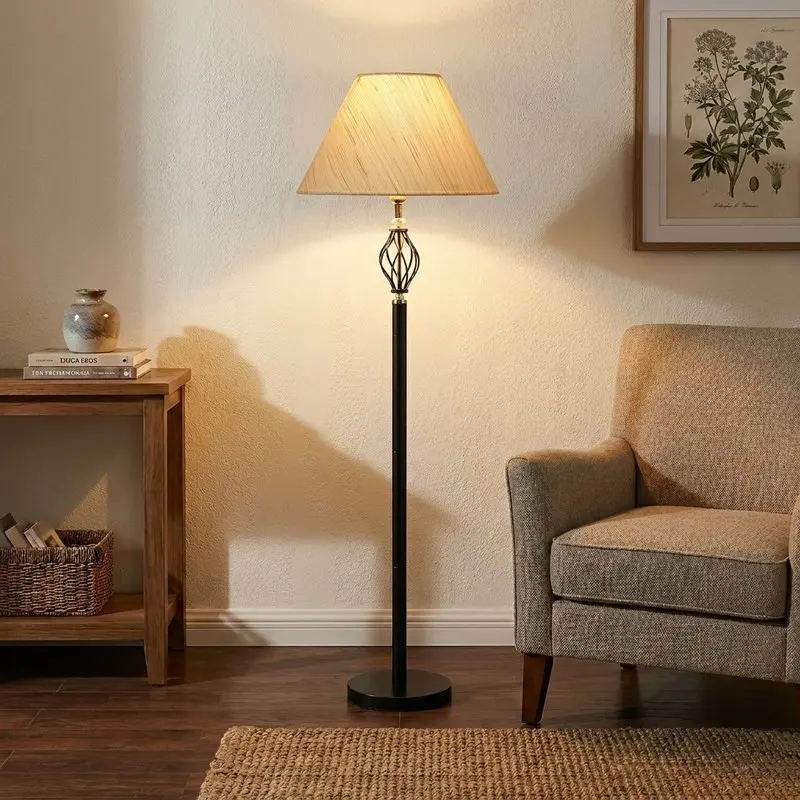 Ambient Ivory Cotton Floor Lamp