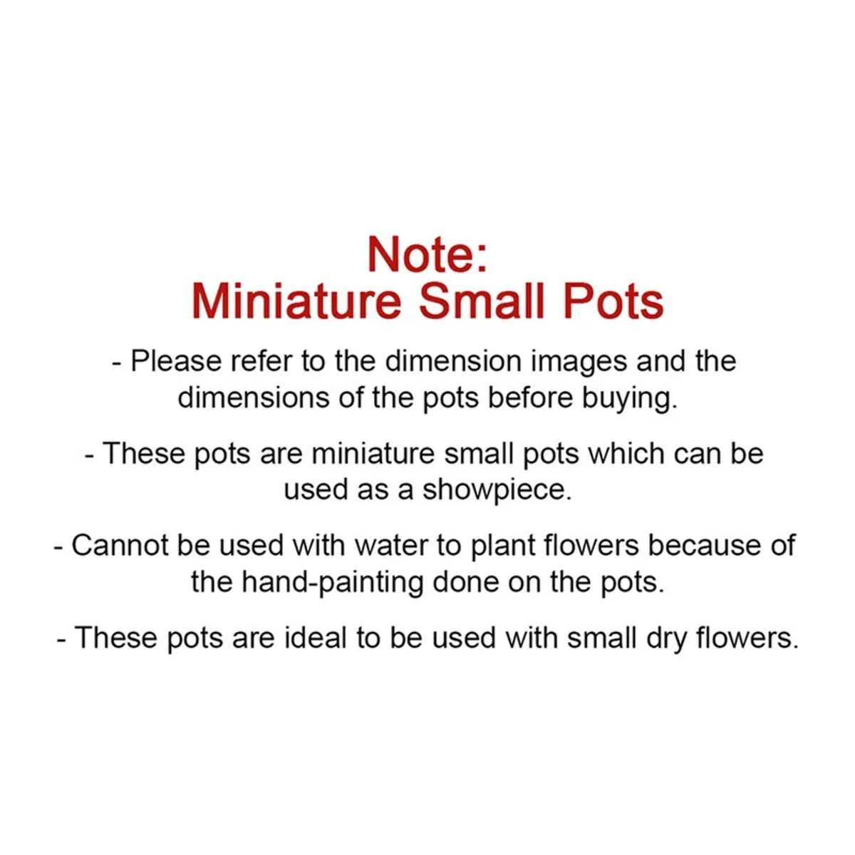 Product note graphic with printed usage text on white background