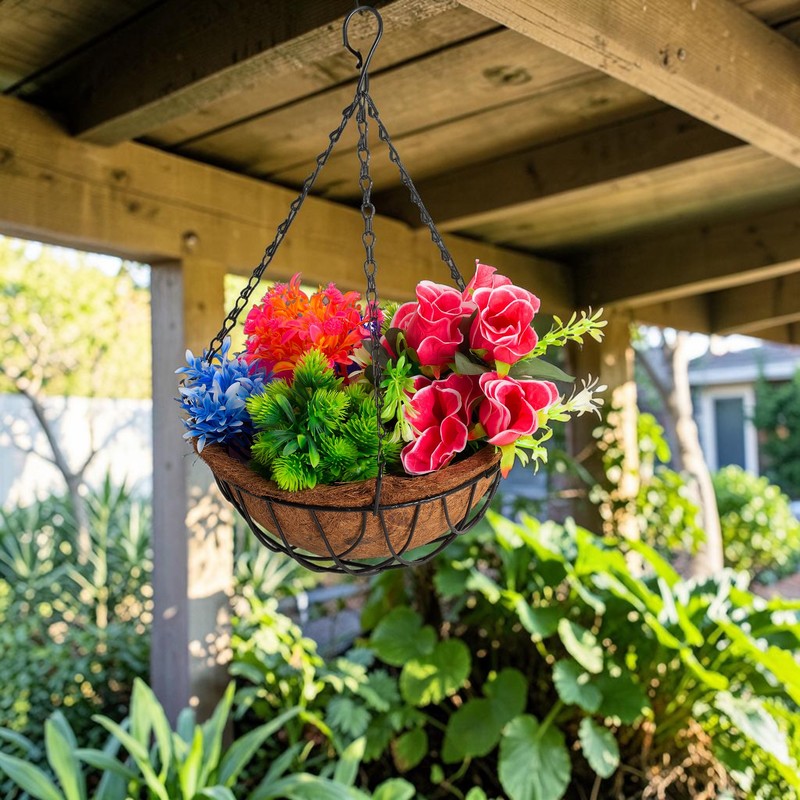Flora Cascade Iron/Coir Planters