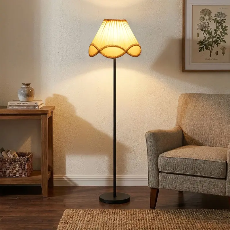Snow Petal Cotton Floor Lamp