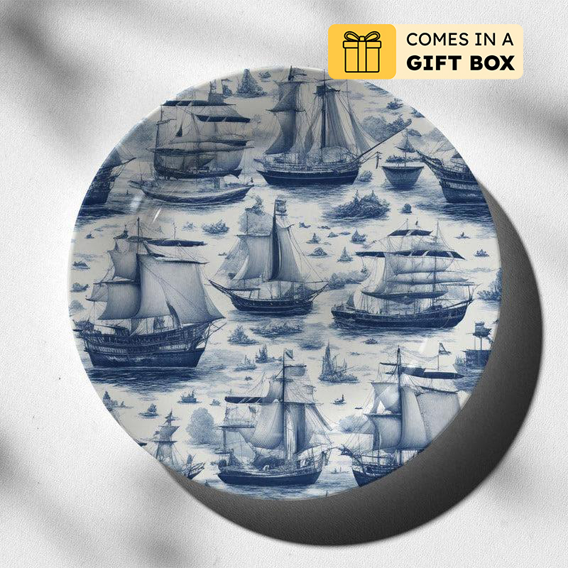 Nautical Travels Wall Plate - Medium