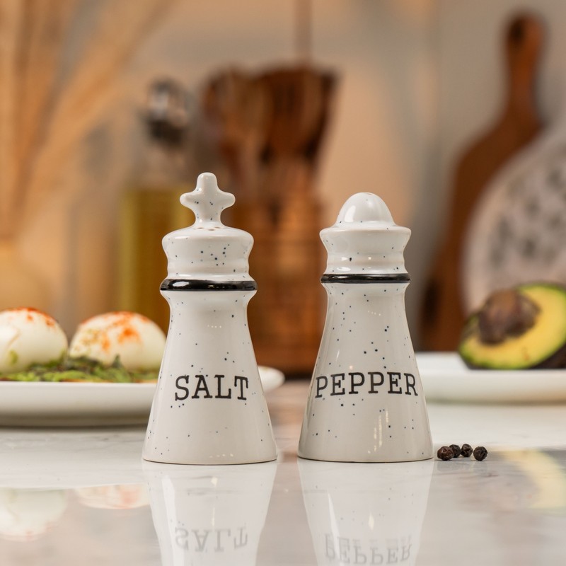 Checkmate Collection Salt & Pepper Shaker (50 mL/60 mL) - Set of Two - 60 mL