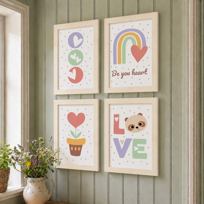 Rainbow Love Paper Wall Art