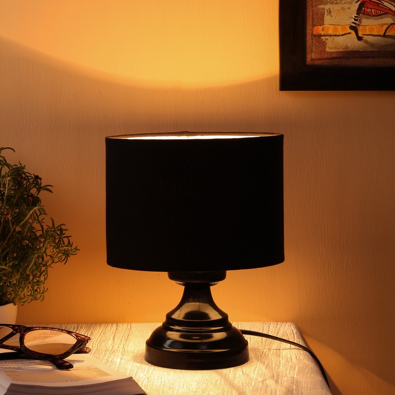 Filasse Cotton Table Lamp - Black