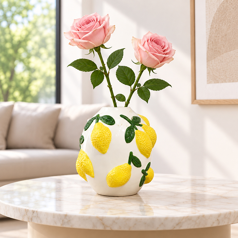 Lemonvine Ceramic Vase