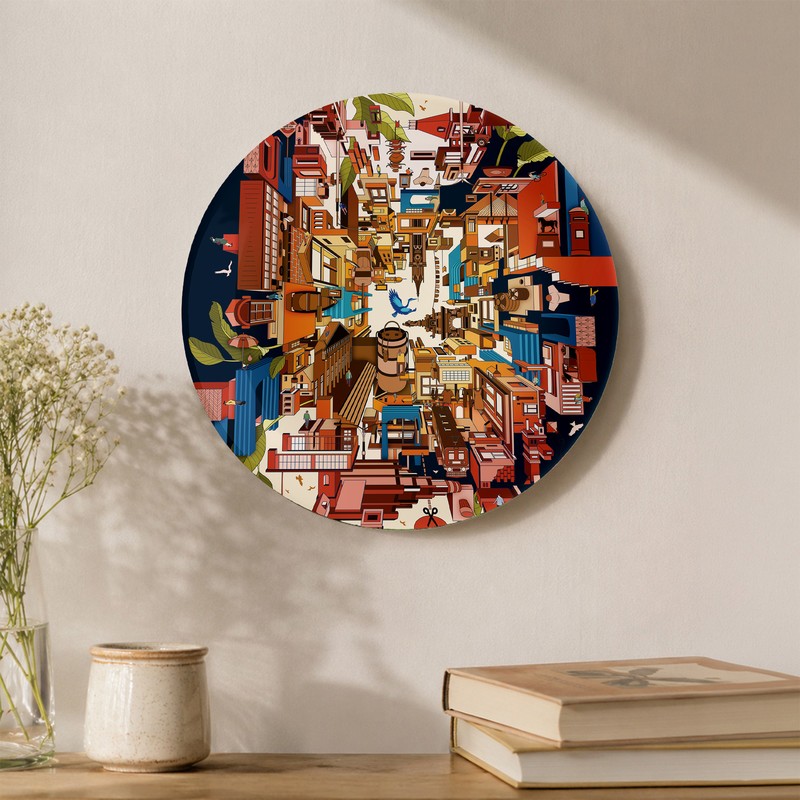 City of Dreams Ceramic Wall Plate