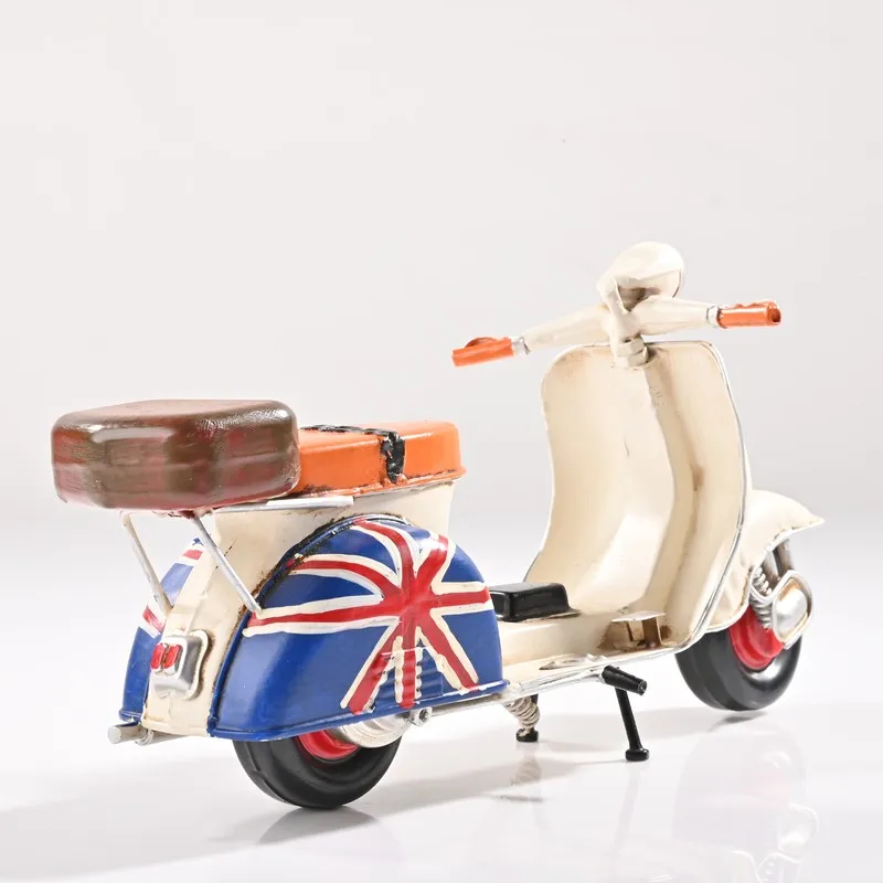 Back side view of multicolour scooter decor accent