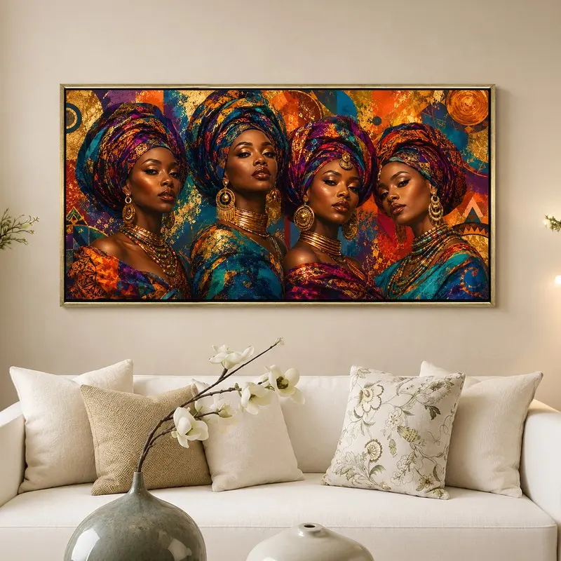Queens of Color Canvas Wall Art With Frame - 380 GSM