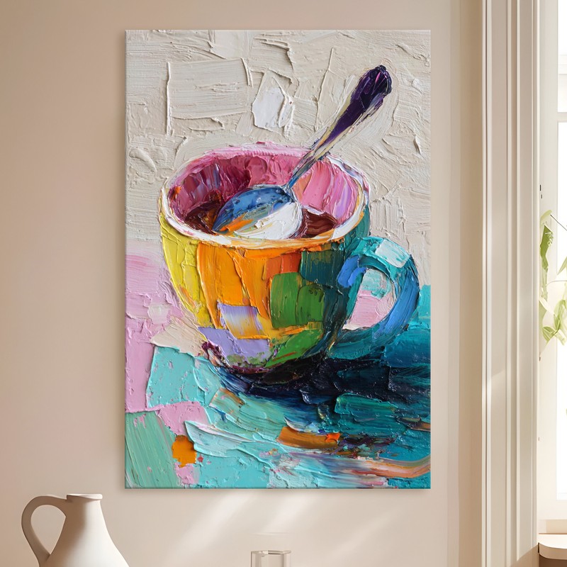Espresso Study Gallery Wrapped Canvas Wall Painting