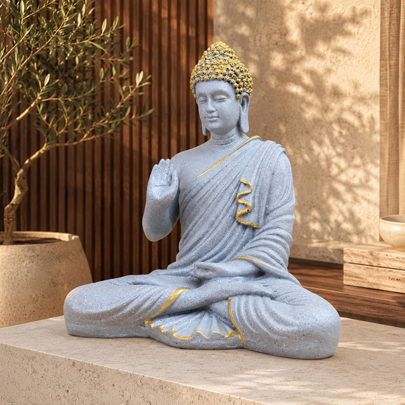 Karuna Bodhi Buddha Idol - Grey