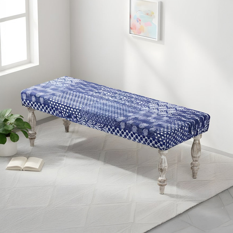Brixo Sheesham Wooden Bench - Blue