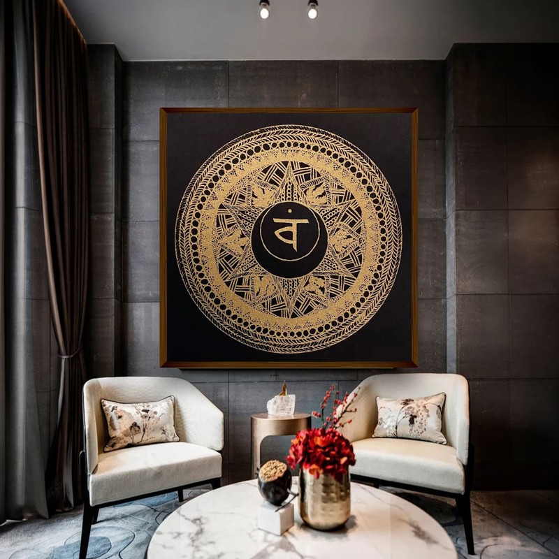 Varunaya Mandala Canvas Wall Painting