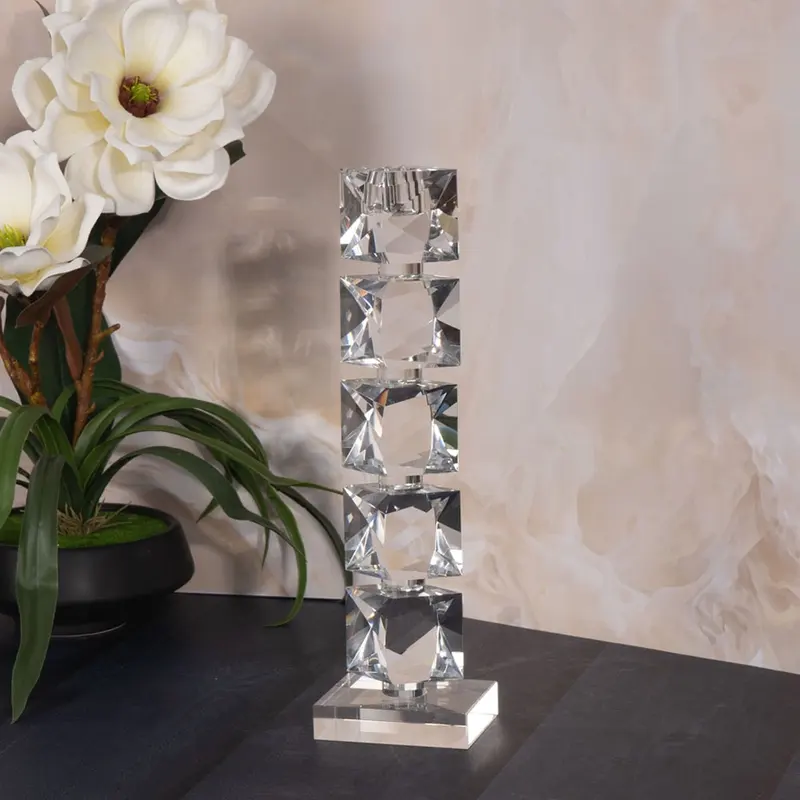 Cubique Crystal Candle Holder - Large