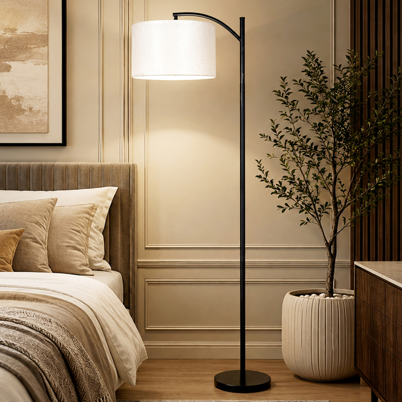 Elaris Arc Metal Ceiling Lamp - Ivory