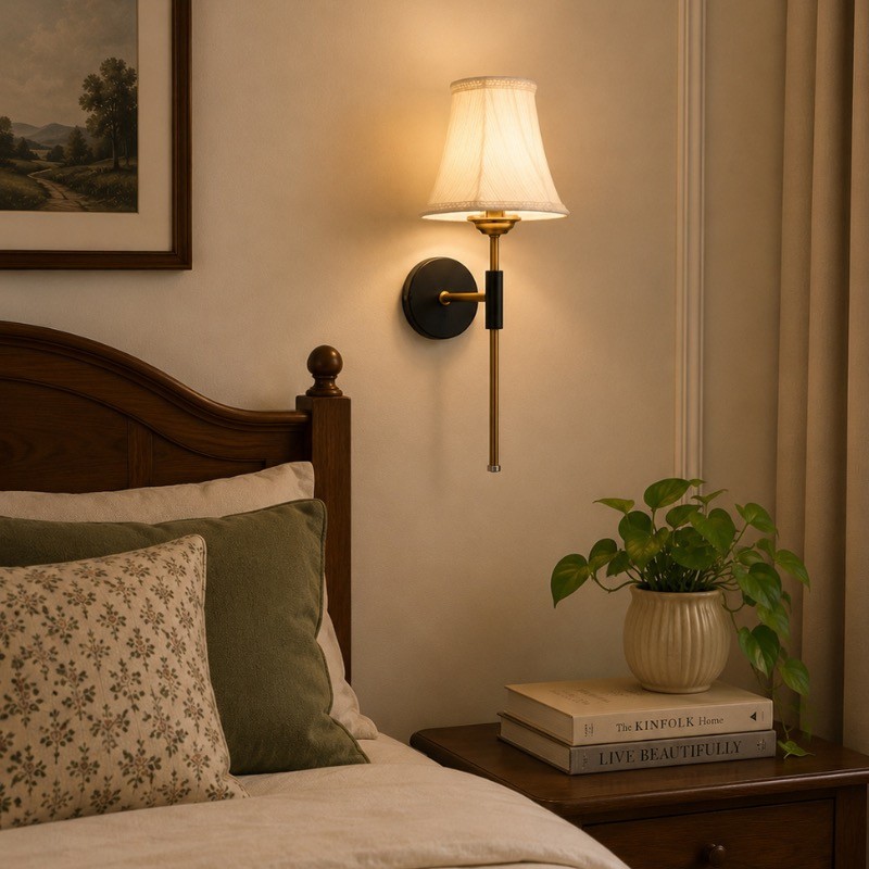 Lunelle Arc Cotton Wall Lamp - White