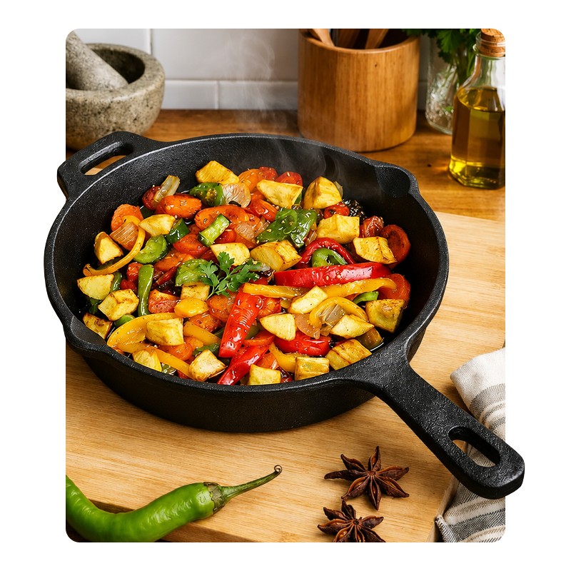 Solara Brewo Cast Iron Frying Pan with Handle - 17 CM - 450 ML