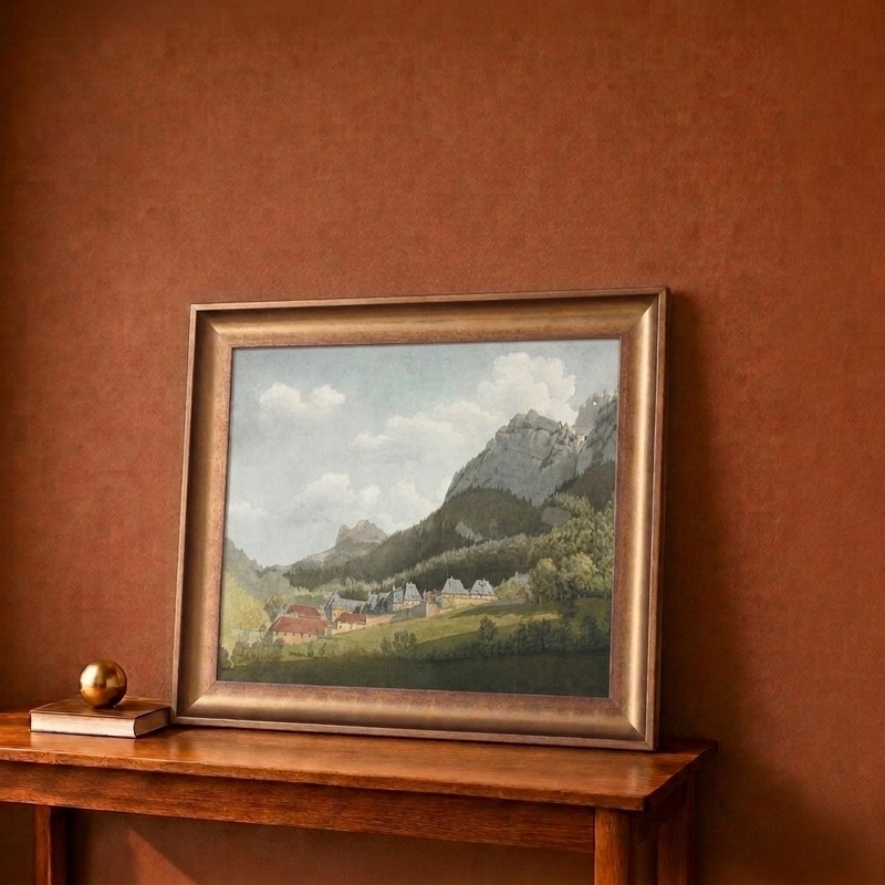 Alpine Village Canvas Wall Painting