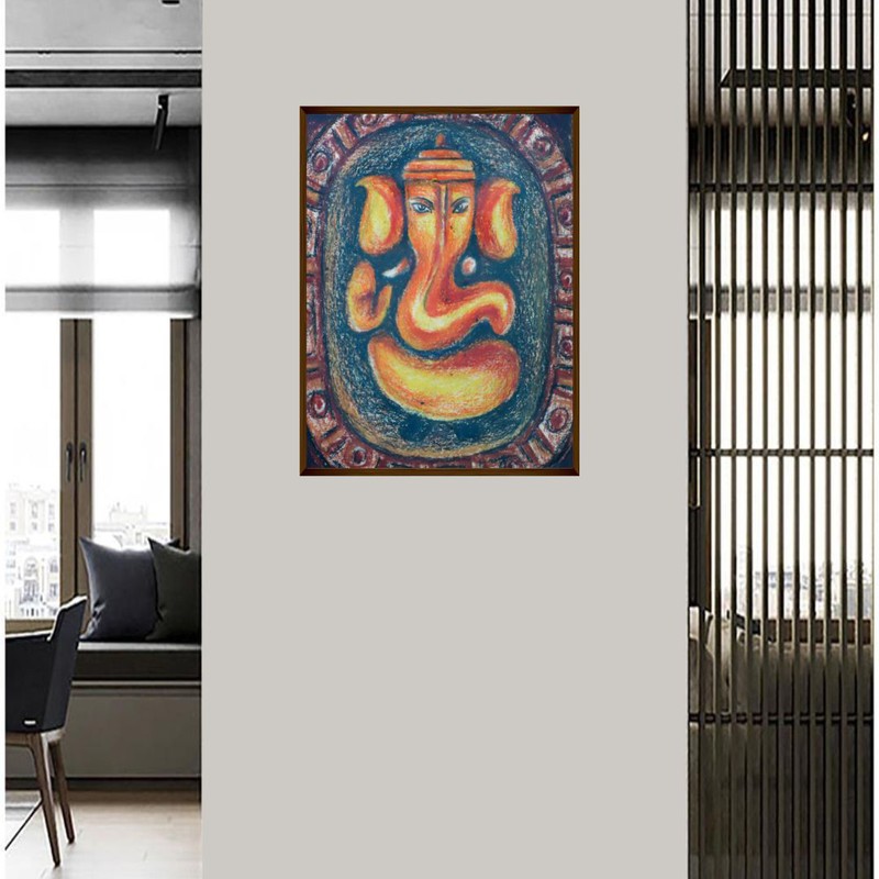 Sumukha Ganesha Canvas Wall Painting