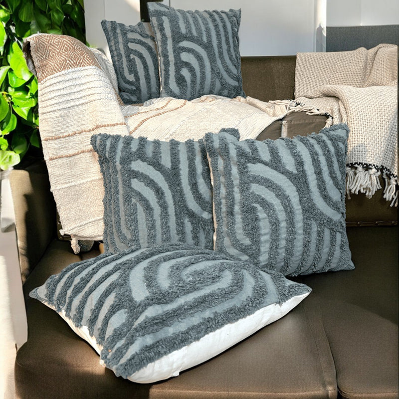 Ferntact Tufted Cushion Cover Set - Set Of Five