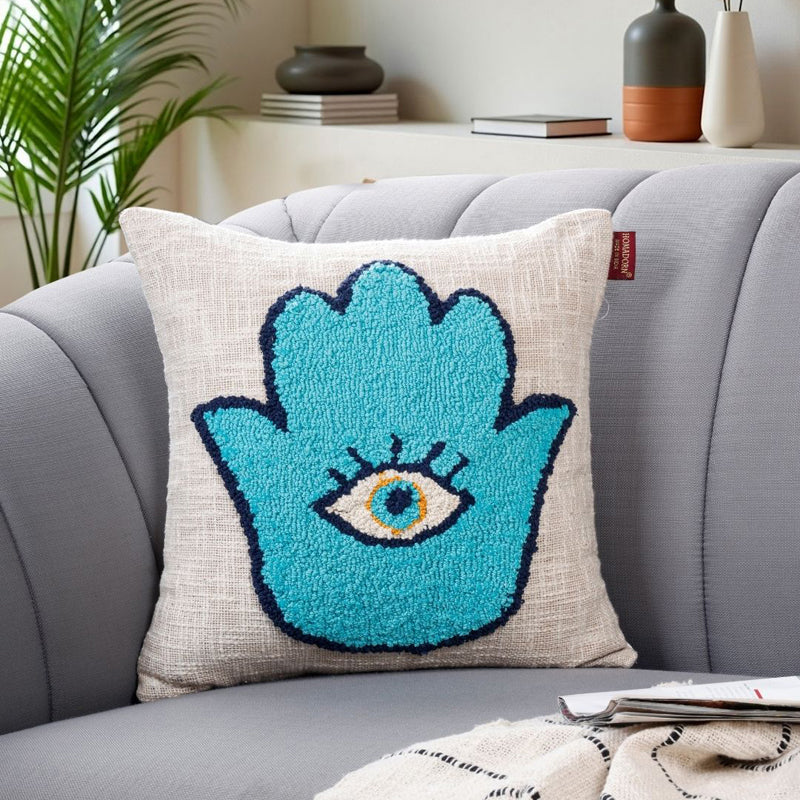 Mystic Palm Tufted Cushion Cover