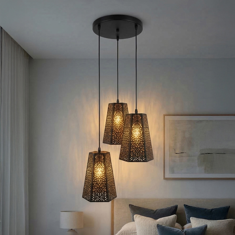 Nectar Mandala Trio Metal Ceiling Lamp