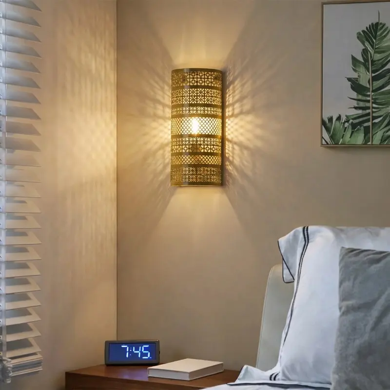 Moroccan Lattice Mild Steel Wall Lamp