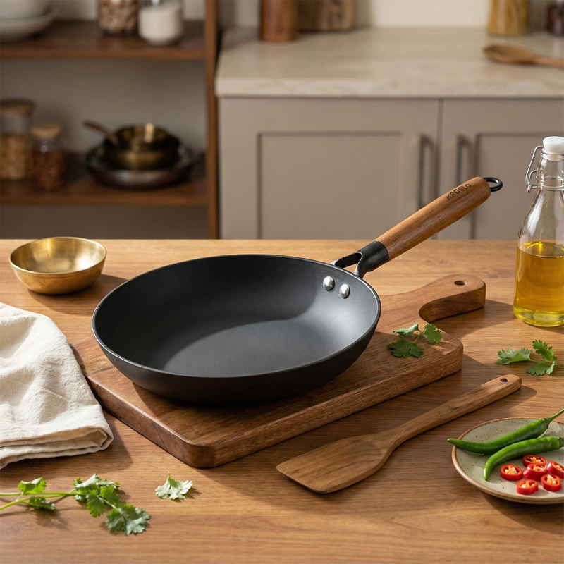 Kroslo Titanium Enamel Cast Iron Frying Pan - 2200 mL - 2200 mL