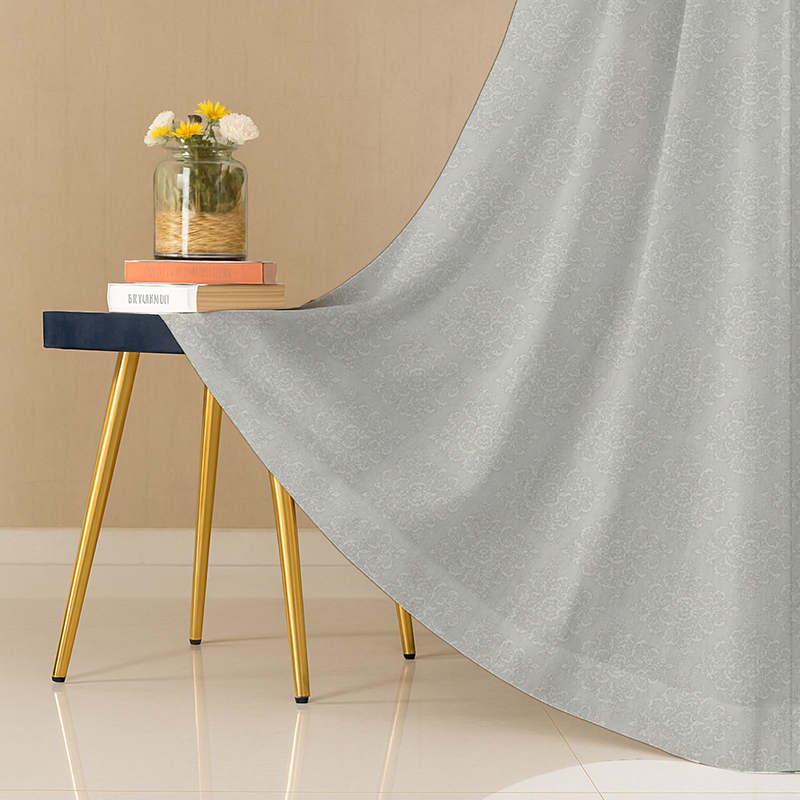 Gulrang Cotton Curtain - Grey - Window - 5 Feet