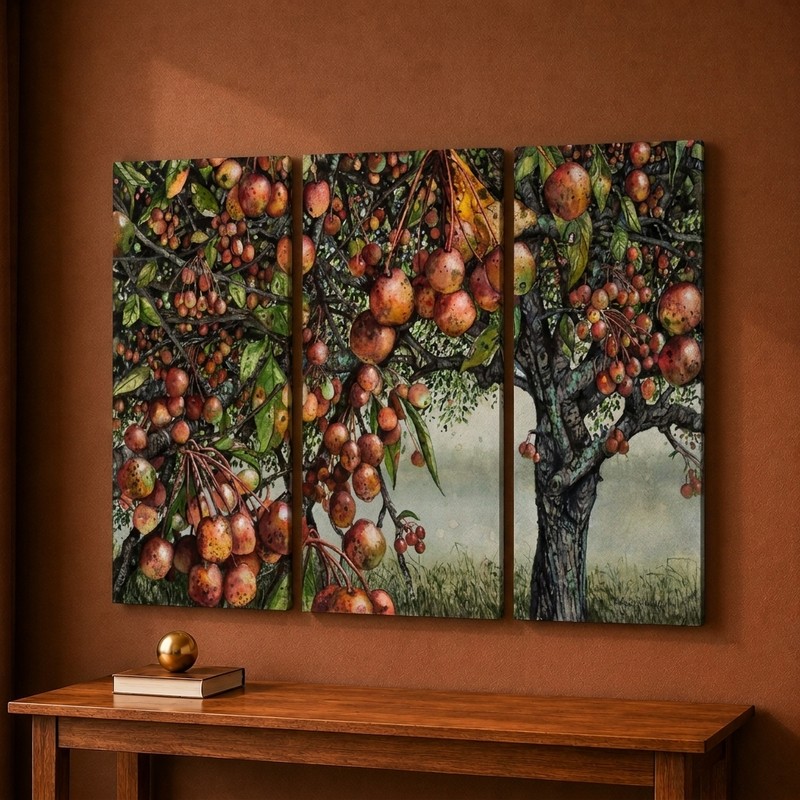 Apple Orchard Canvas Wall Painting