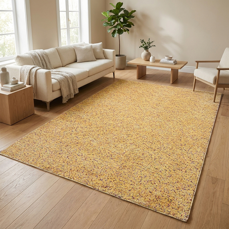 Cosmos Soft Touch Anti Skid Carpet - Yellow - 3 x 5 ft