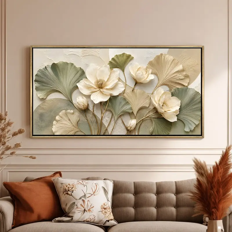 Ginkgo Leaf Floral Canvas Wall Painting