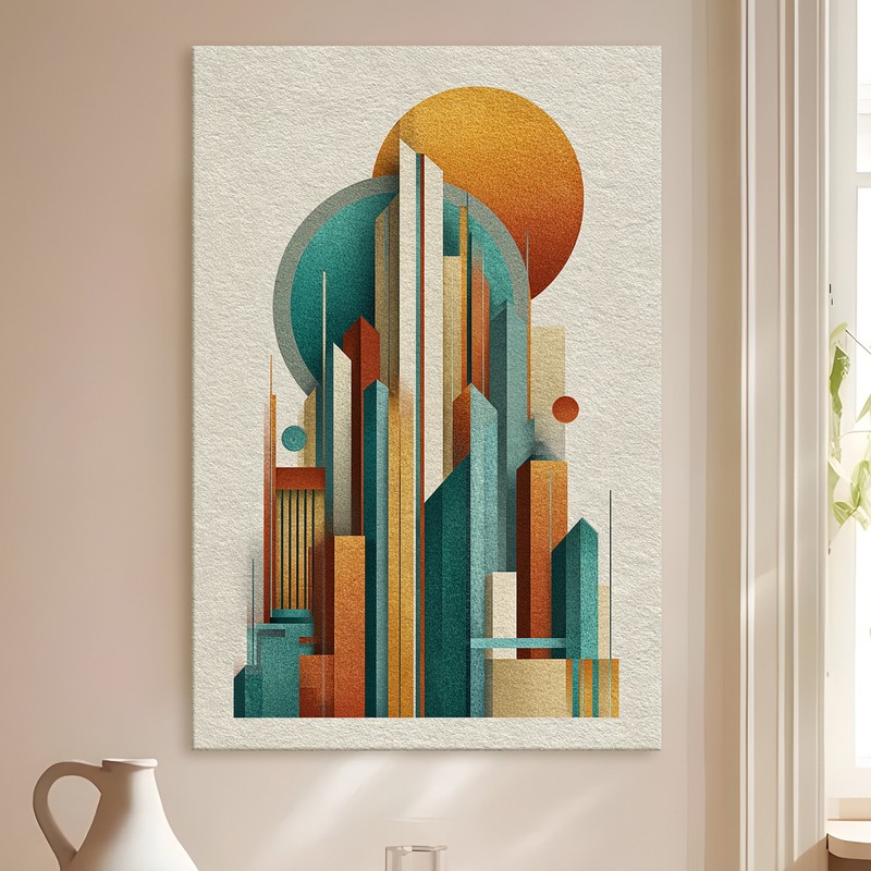 Abstract Panel Gallery Wrapped Canvas Wall Painting