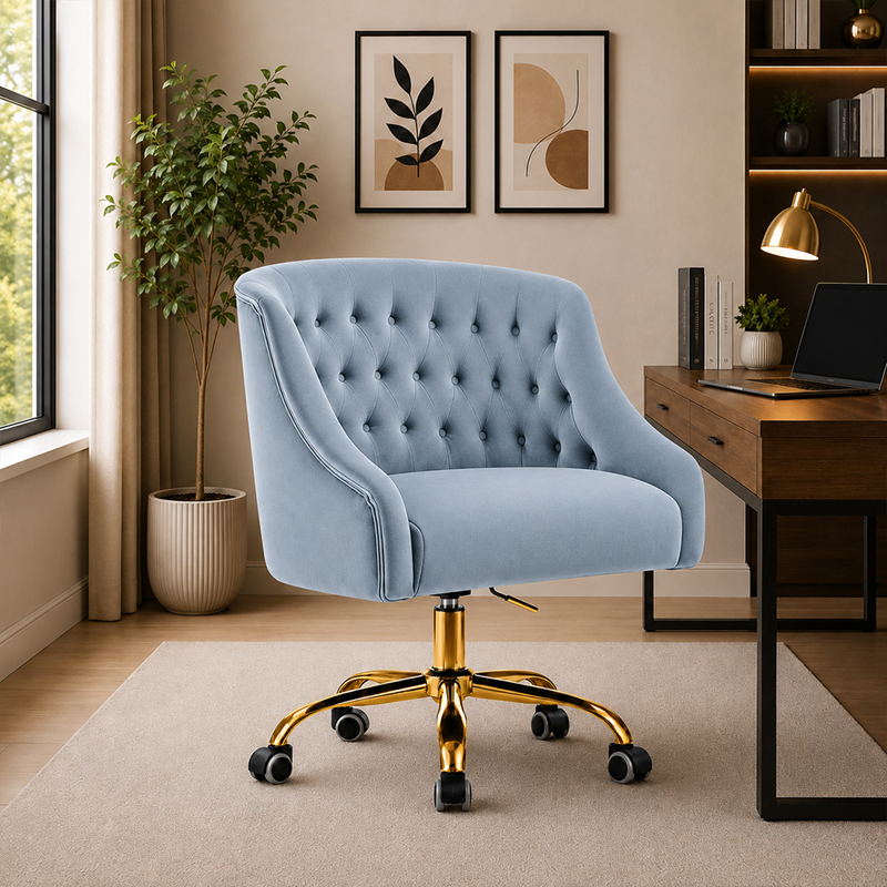 Tavian Comfort Office Chair - Sky Blue