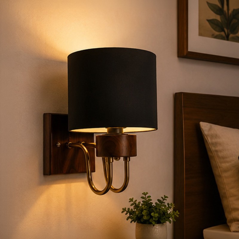 Aurevia Loop Cotton Wall Lamp - Black