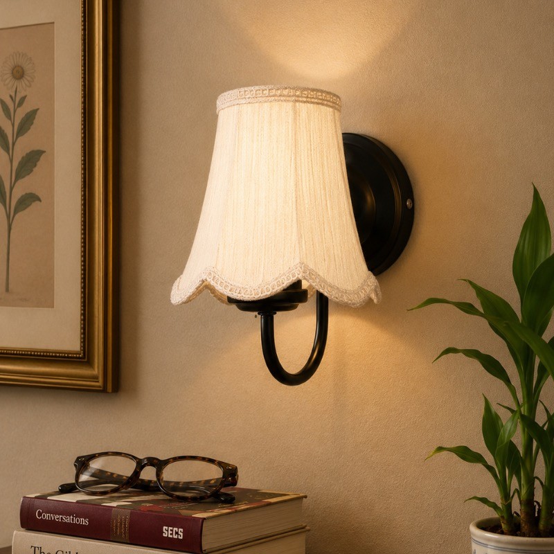 Elaris Glow Cotton Wall Lamp - White