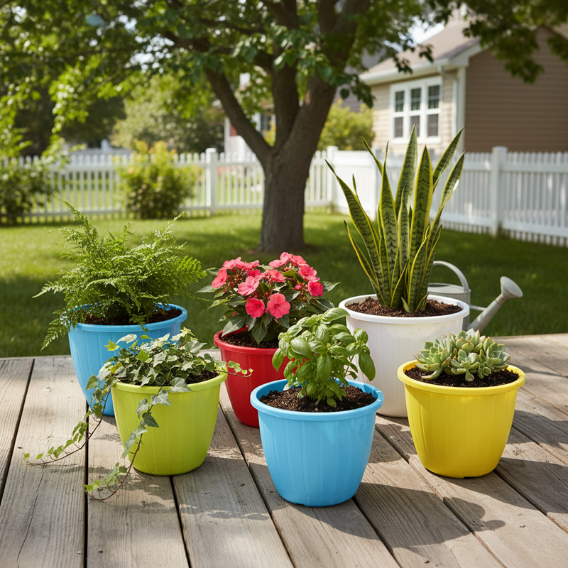 Blue Bloom Planter - Twelve Piece Set