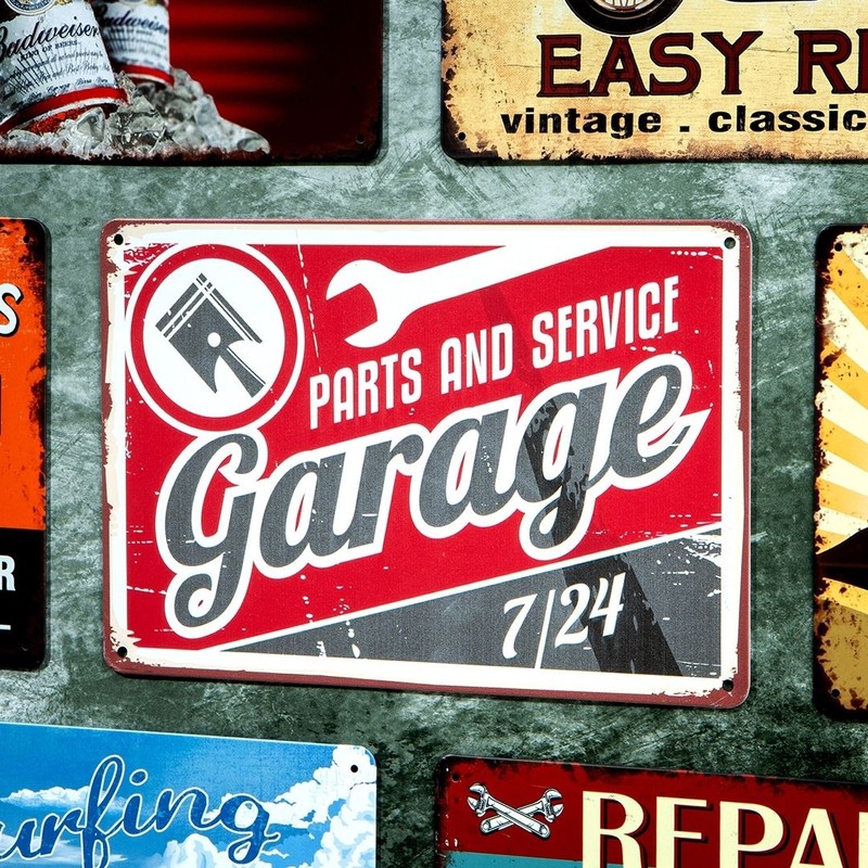 Garage Parts Metal Wall Accent