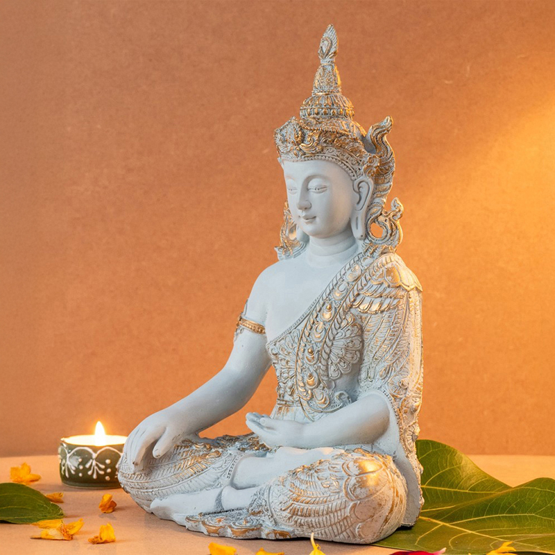 Nirmal Dhyan Buddha Idol - Light Grey