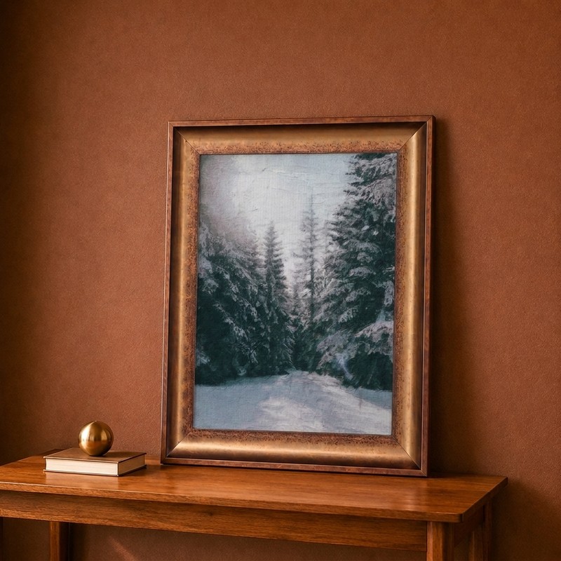Frosted Forest Canvas Wall Painting