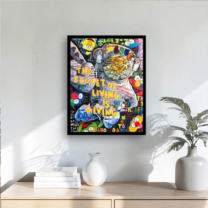 Chaos of the Mind Wall Painting With Frame