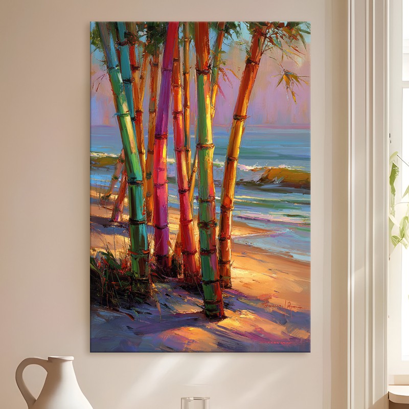 Tropical Glow Gallery Wrapped Canvas Wall Painting