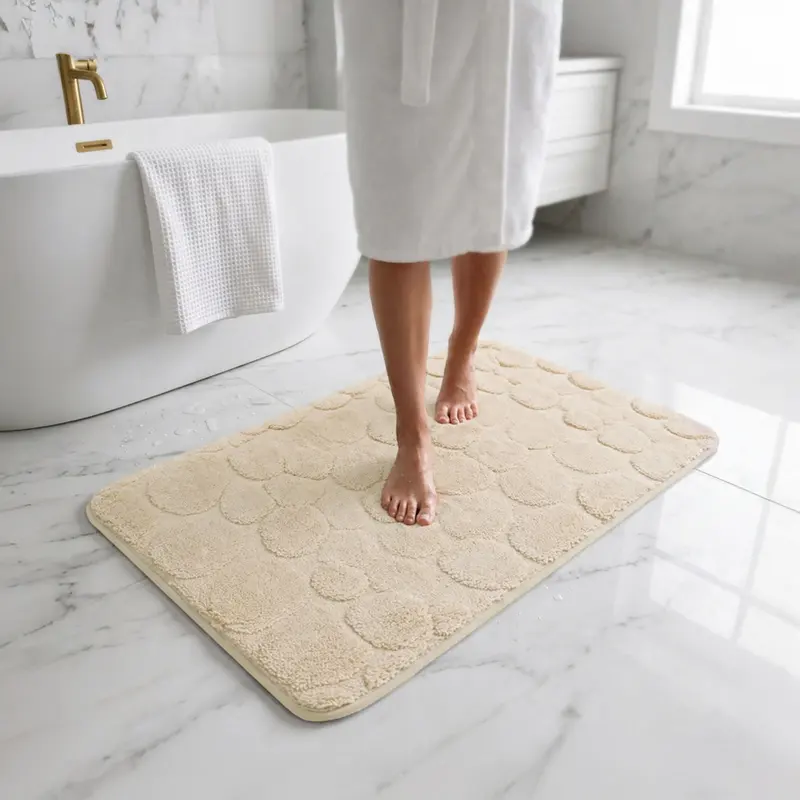 PureBase Anti Skid Bathmat - Ivory