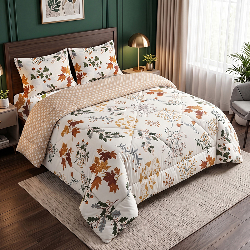 SoftNest Polycotton Bedding Set - Four Piece Set - Queen/Double